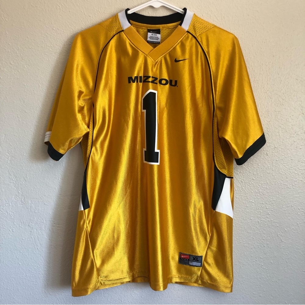 Gold Mizzou Nike Jersey